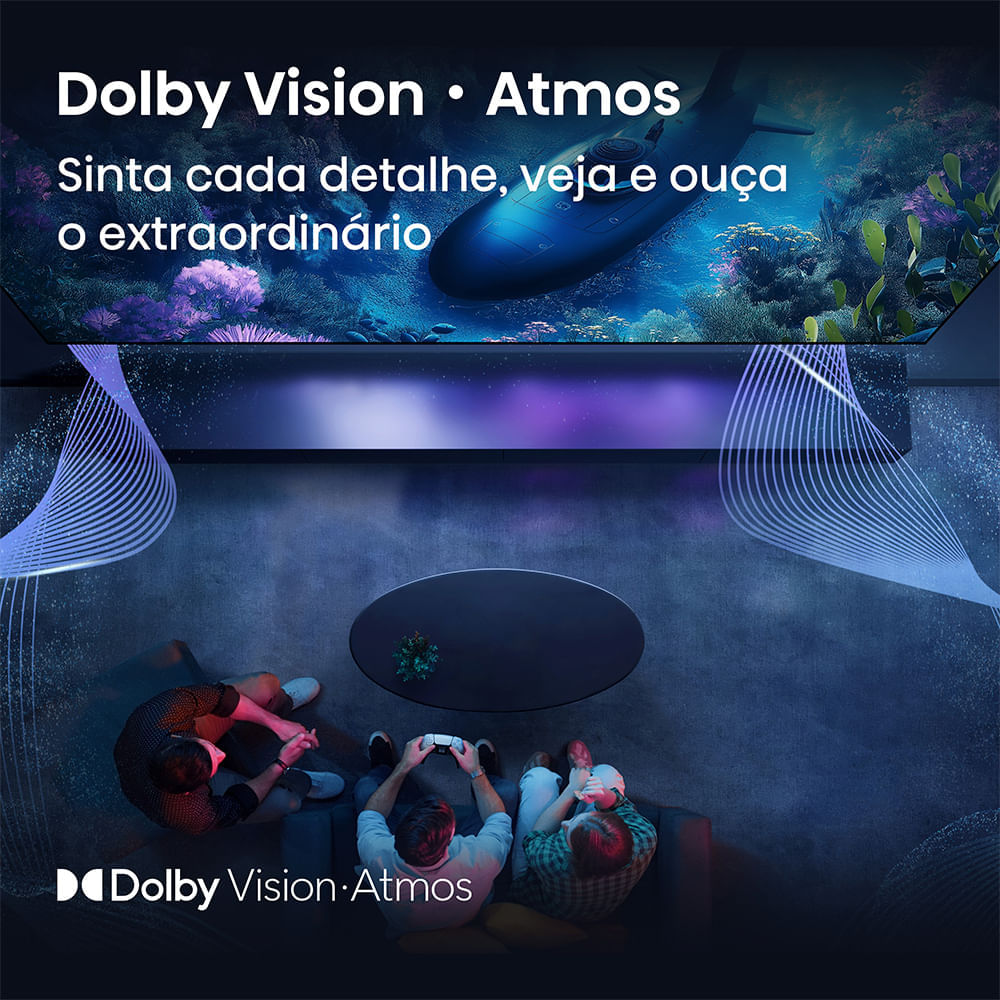 Smart TV Hisense QLED 4K 85" Polegadas com Dolby Vision, Dolby Gaming, Alexa e Google - 85Q7QG Bivolt