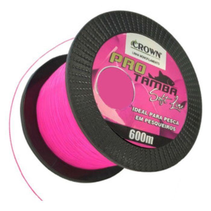 Miniatura Linha Pro Tamba Monofilamento Crown Rosa Pink 0,40 32Ib 600M
