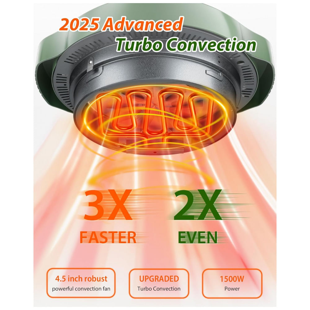 Forno Nuwave Oven Pro Plus 2 Air Fryer Oliva Selvagem Convecção Infravermelho Sem Descongelar 4,5 kg 120V