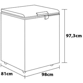 Freezer Horizontal Consul CHA31FB Pés com rodízio, 6 Níveis de temperatura e Degelo Manual - 309L 110V