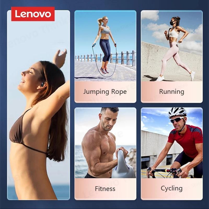 Miniatura Fone de Ouvido Bluetooth Lenovo LP75 - LED - Branco