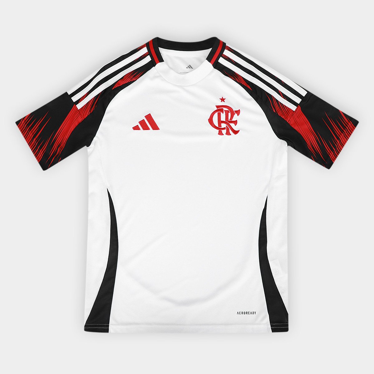 Miniatura Camisa Flamengo Infantil II 25/26 s/n Torcedor Adidas Branco - 11/12A