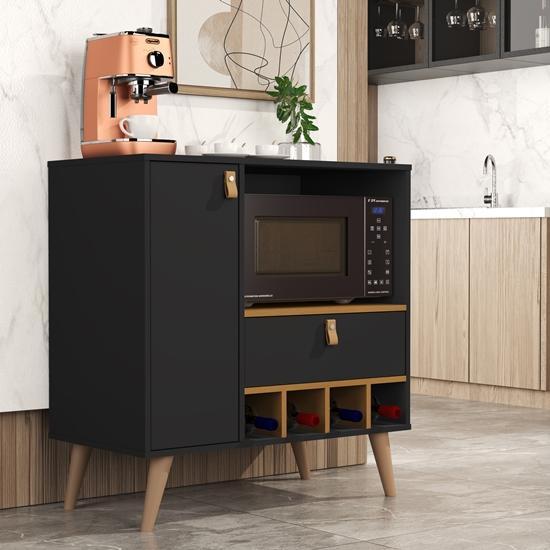 Miniatura Armario Cozinha Microondas Suspenso E Pés Eric Plus Cores