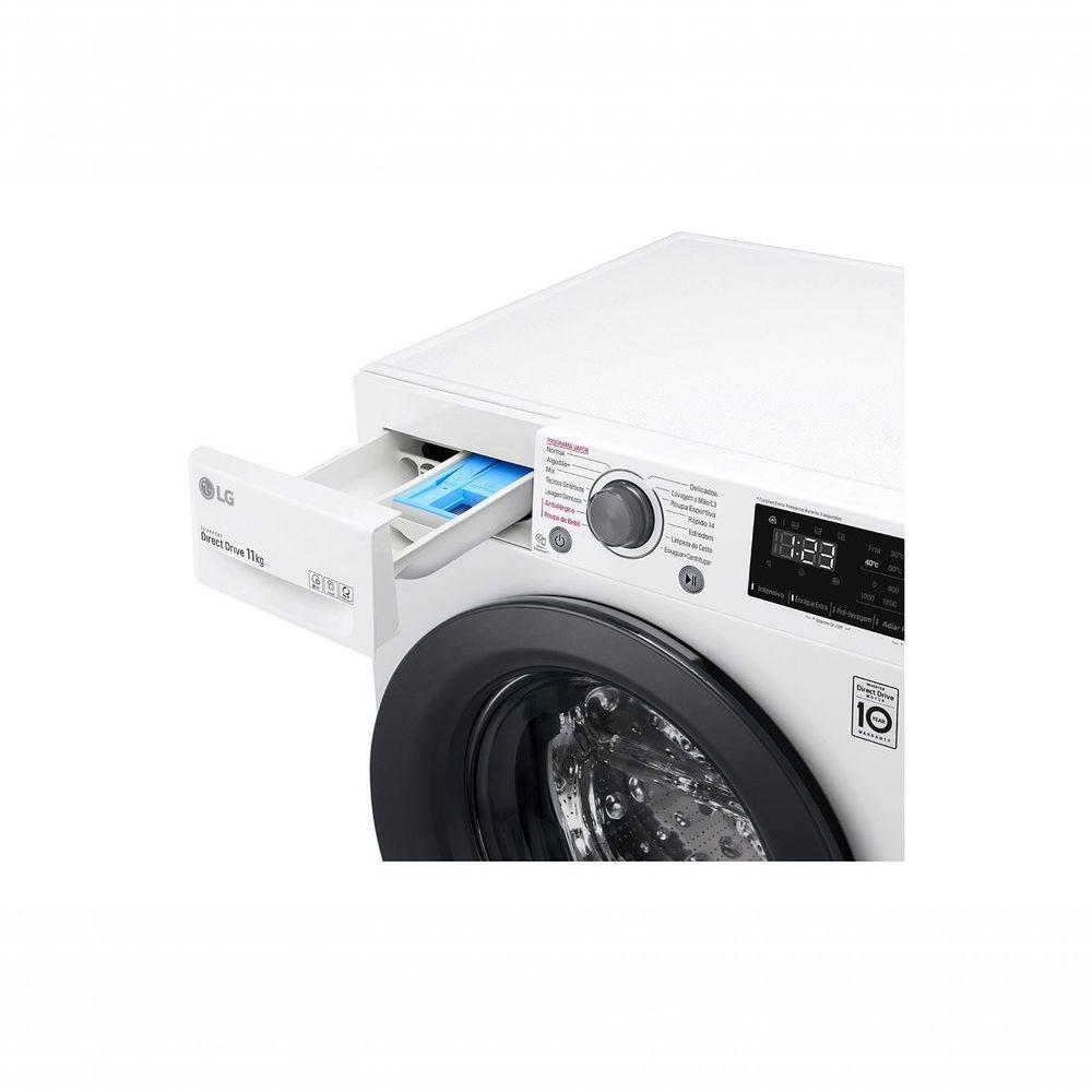 Lavadora Smart LG VC5 11kg Branca com Inteligência Artificial AIDD™ 110V