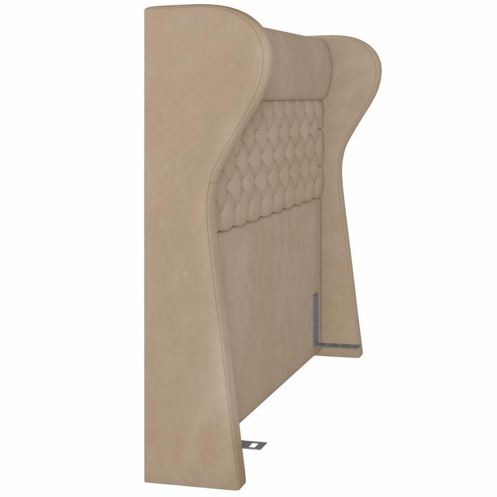 Miniatura Cabeceira Cama Box Casal Queen 160cm P05 Madrid Veludo Bege
