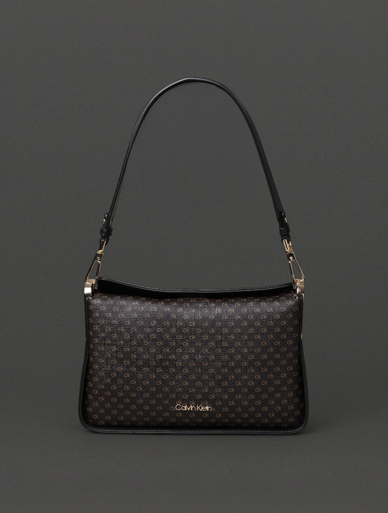 Miniatura Bolsa Feminina Monograma Calvin Klein - Marrom Bolsa Feminina Monograma Calvin Klein Marrom u