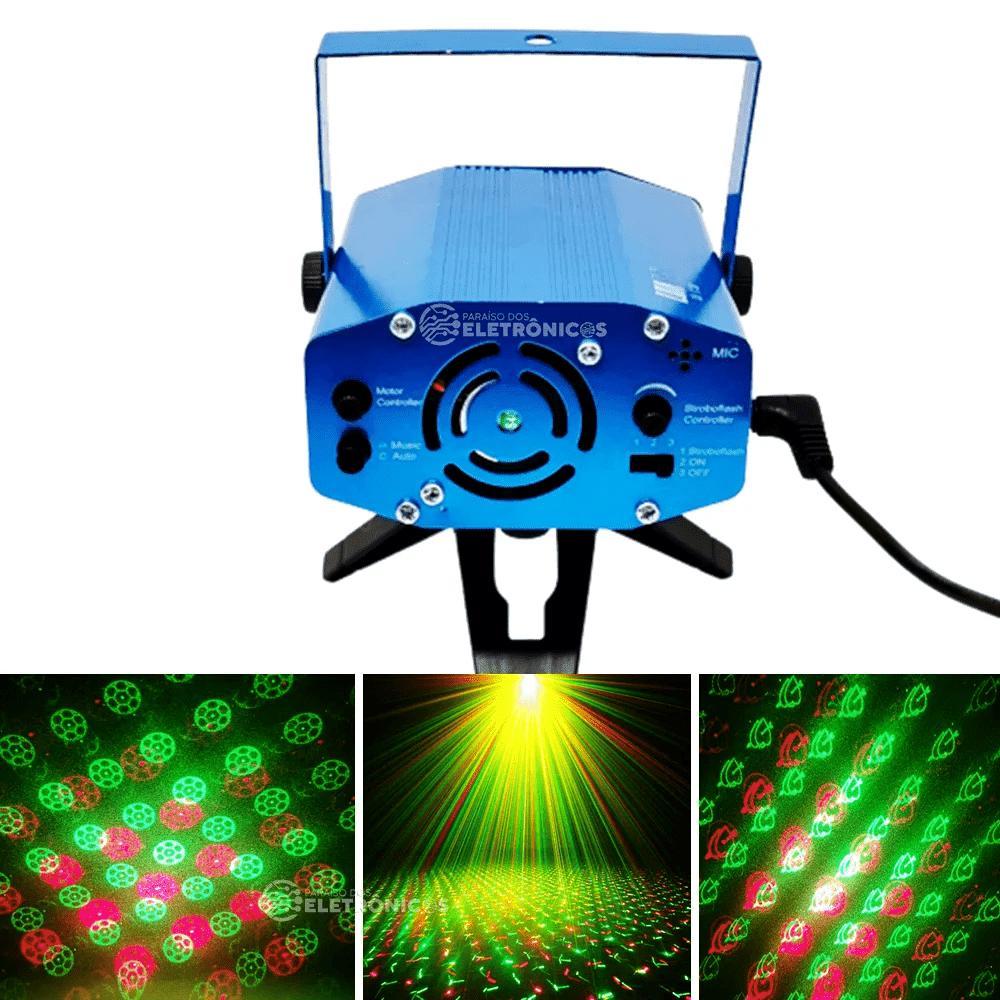 Miniatura Laser Projetor Holográfico Azul Led Pisca Estrela