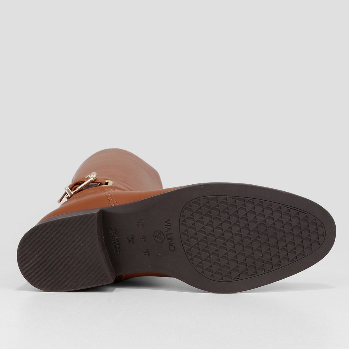 Bota Montaria Cano Longo Via Uno Feminina Marrom Claro - 34