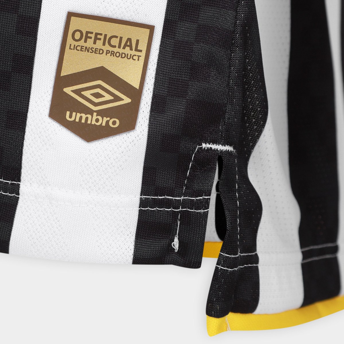Miniatura Camisa Santos II 25/26 s/n Umbro Jogador Feminina Preto+Branco - G