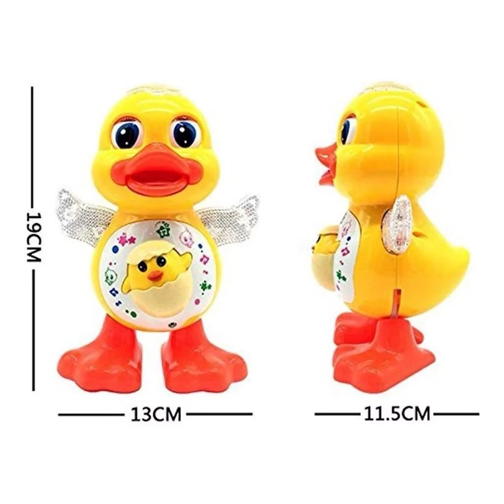 Miniatura Pato Patinho Dançante Musical Dança, Anda, Mexe, Com Luz