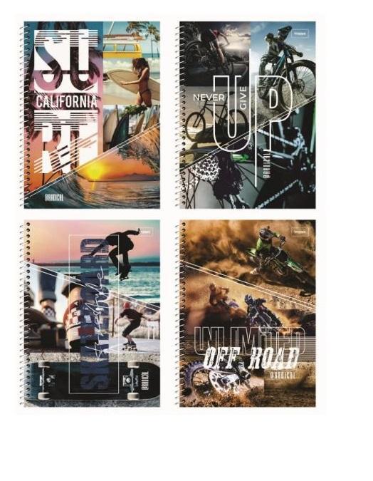 Miniatura Caderno Universitário Capa Dura Espiral 20 Matérias 400 Fls