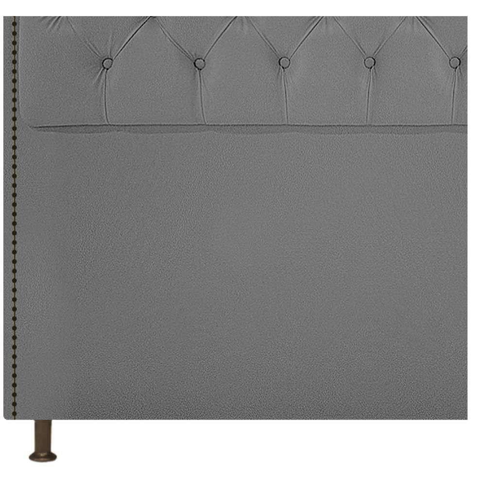 Miniatura Cabeceira Estofada Yasmim 90cm Cinza