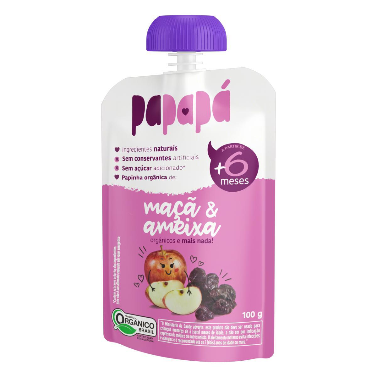 Miniatura Papinha Papapá Orgânica Maça Ameixa 100G