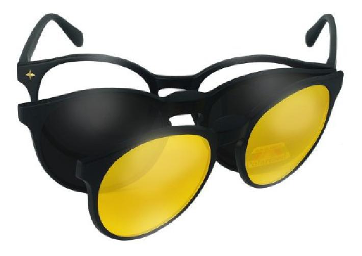 Miniatura Óculos Troca Lentes Feminino Masculino Redondo 3 Em 1 Lente