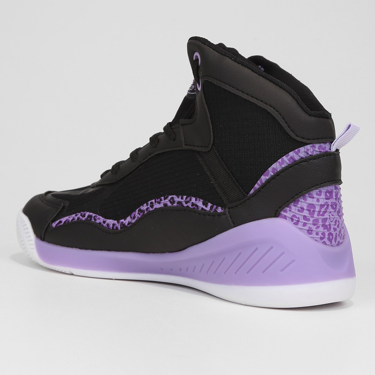 Miniatura Tênis Cano Alto Everlast Strike 3 Feminino Preto+Lilás - 34