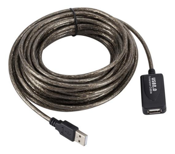 Miniatura Cabo Extensor Usb 2.0 5 Metros Ativo De Macho Para Fêmea