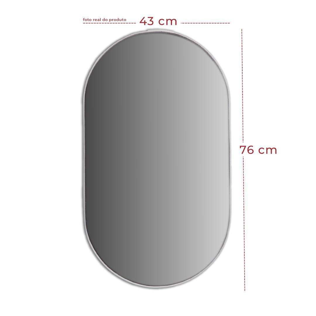 Miniatura Espelho Corpo Inteiro Oval 76X43Cm Iluminação Led Quente