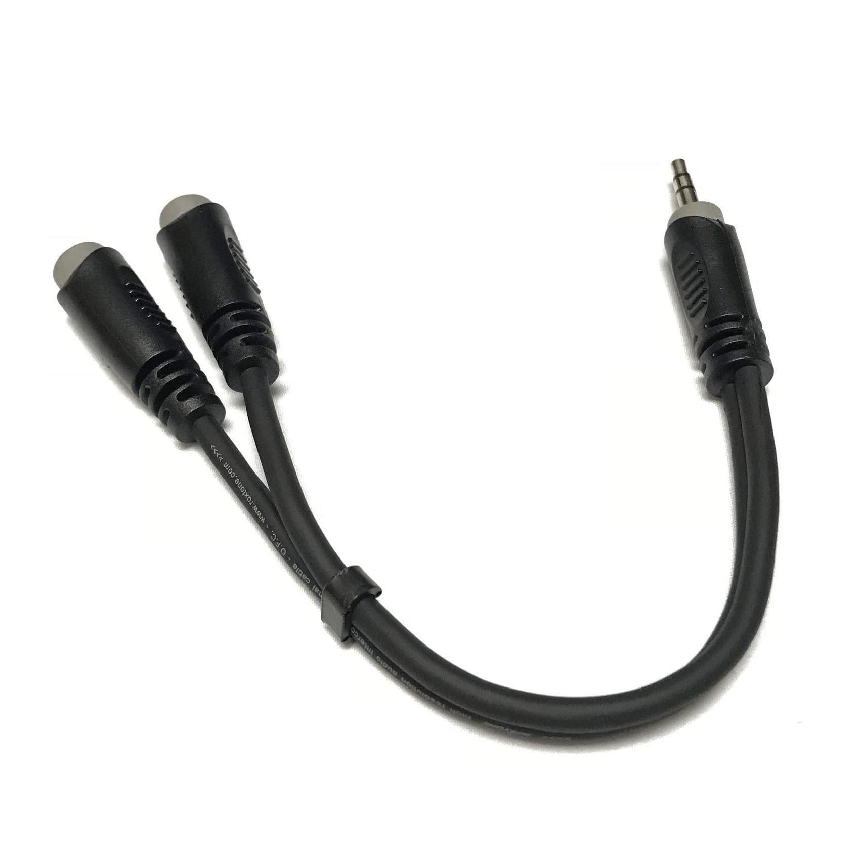 Miniatura Cabo Splitter P2 Macho Para 2X P2 Fêmea De 3.5Mm (50Cm)