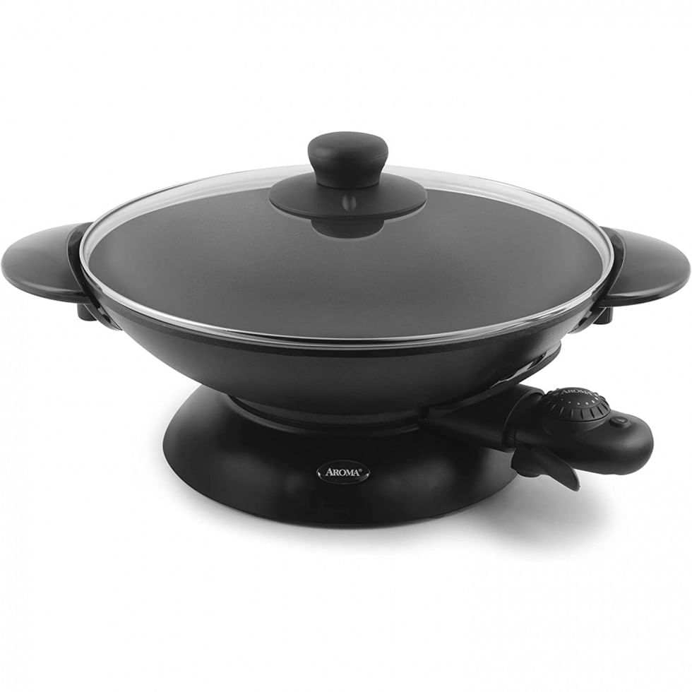 Miniatura Aroma Housewares AEW 306 Panela Elétrica Antiaderente 5L com Controle de Temperatura, 110V, 1500W, Preto