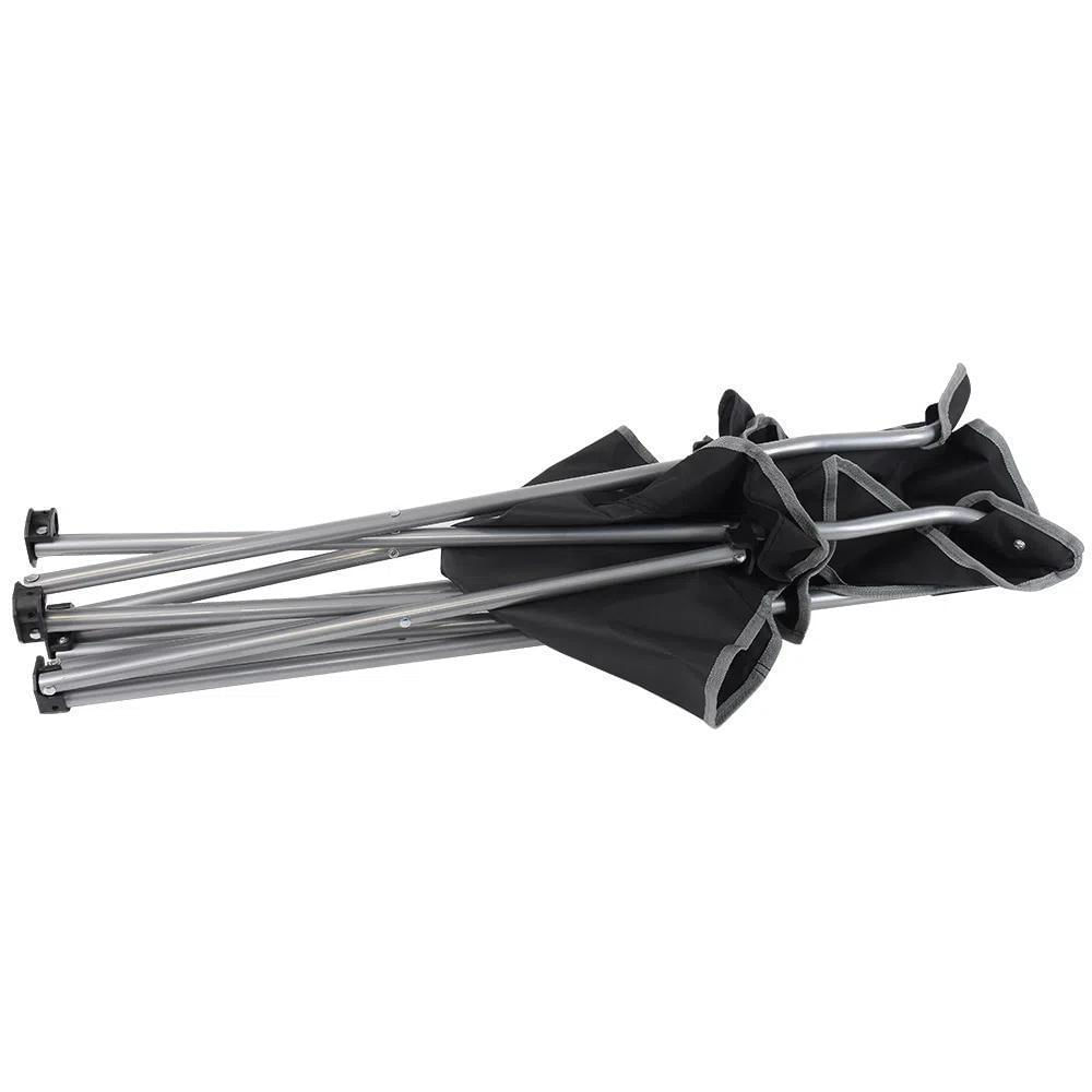 Miniatura Cadeira Camping Dobrável Sunfit Com Porta Copo, Preta