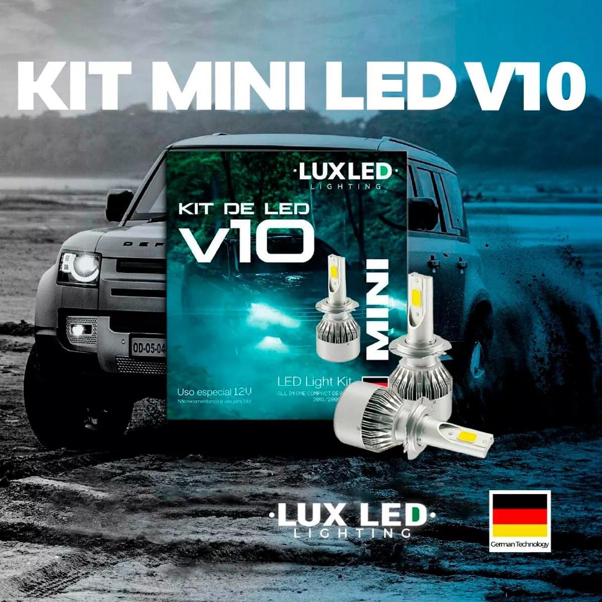 Kit Ultra Led Gol Bola G2 Alto Baixo + Milha 20000Lm 6500K