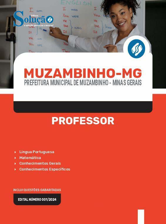 Miniatura Apostila Prefeitura De Muzambinho Mg 2024 - Professor