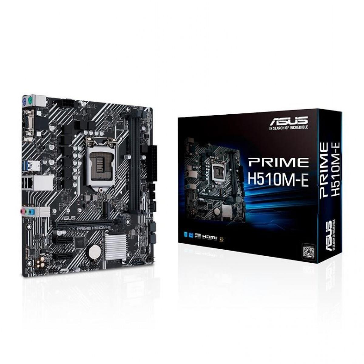 Miniatura Placa Mãe Asus Prime H510M-E, Chipset H510, Intel Lga 1200,