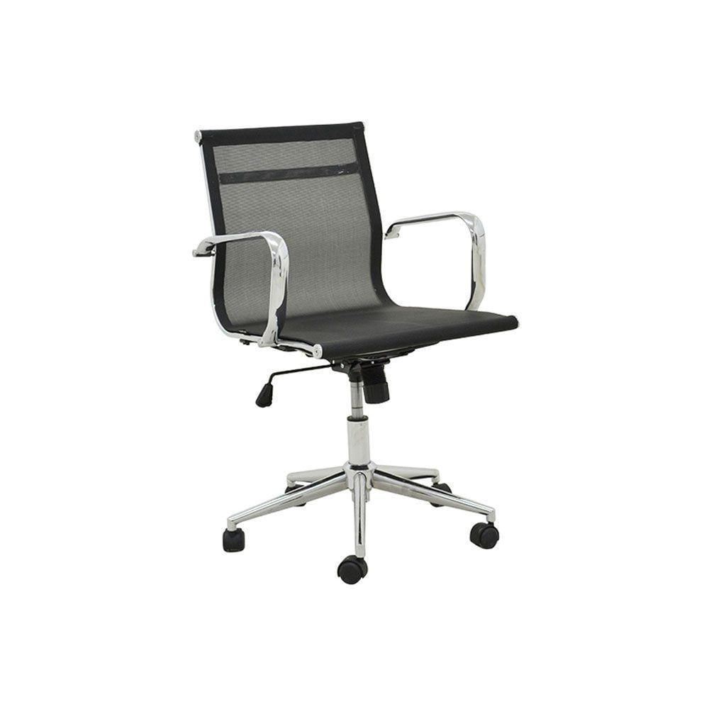 Miniatura Cadeira De Escritório Sevilha Baixa - Tela Preta