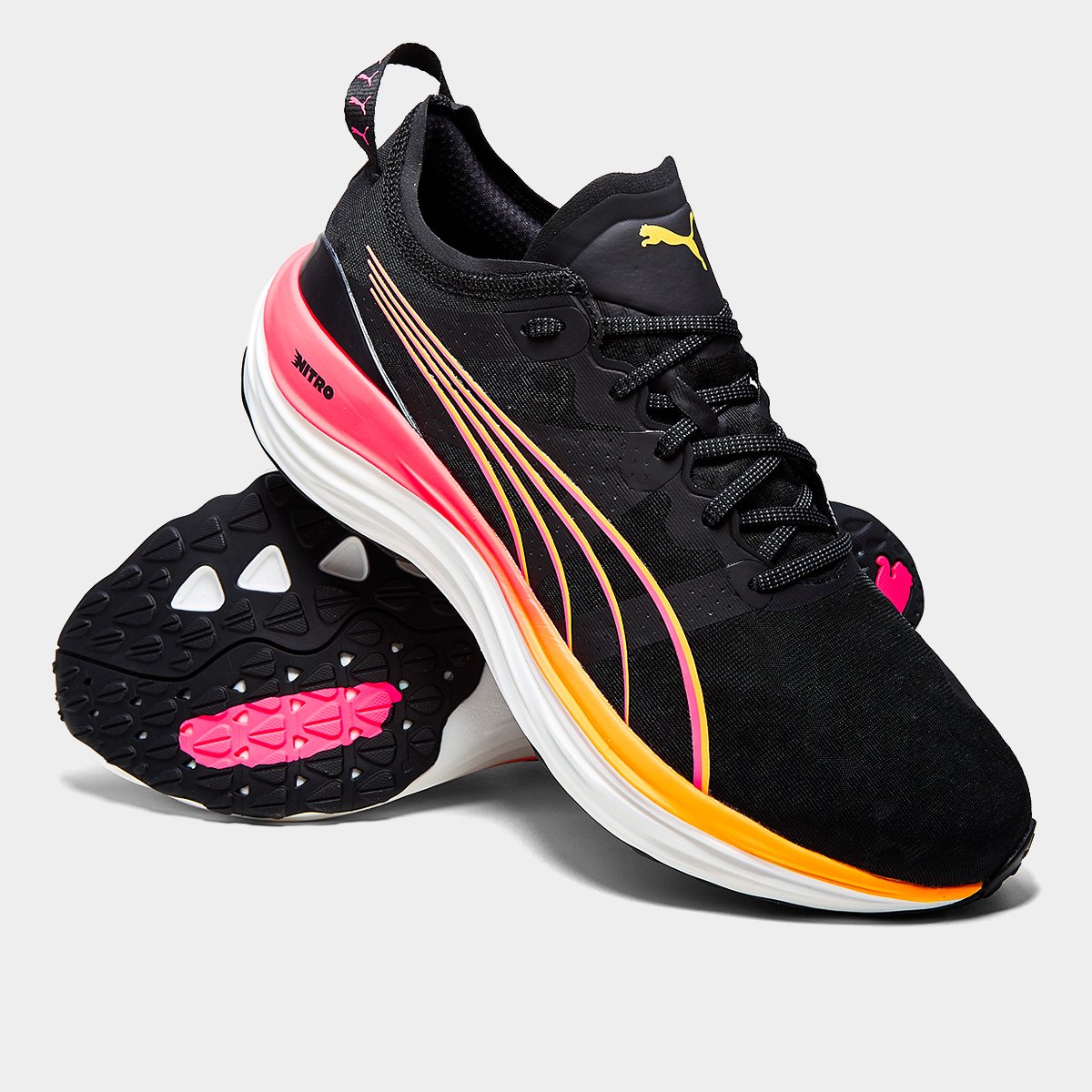 Miniatura Tênis Puma Forever Run Nitro Masculino Preto - 39