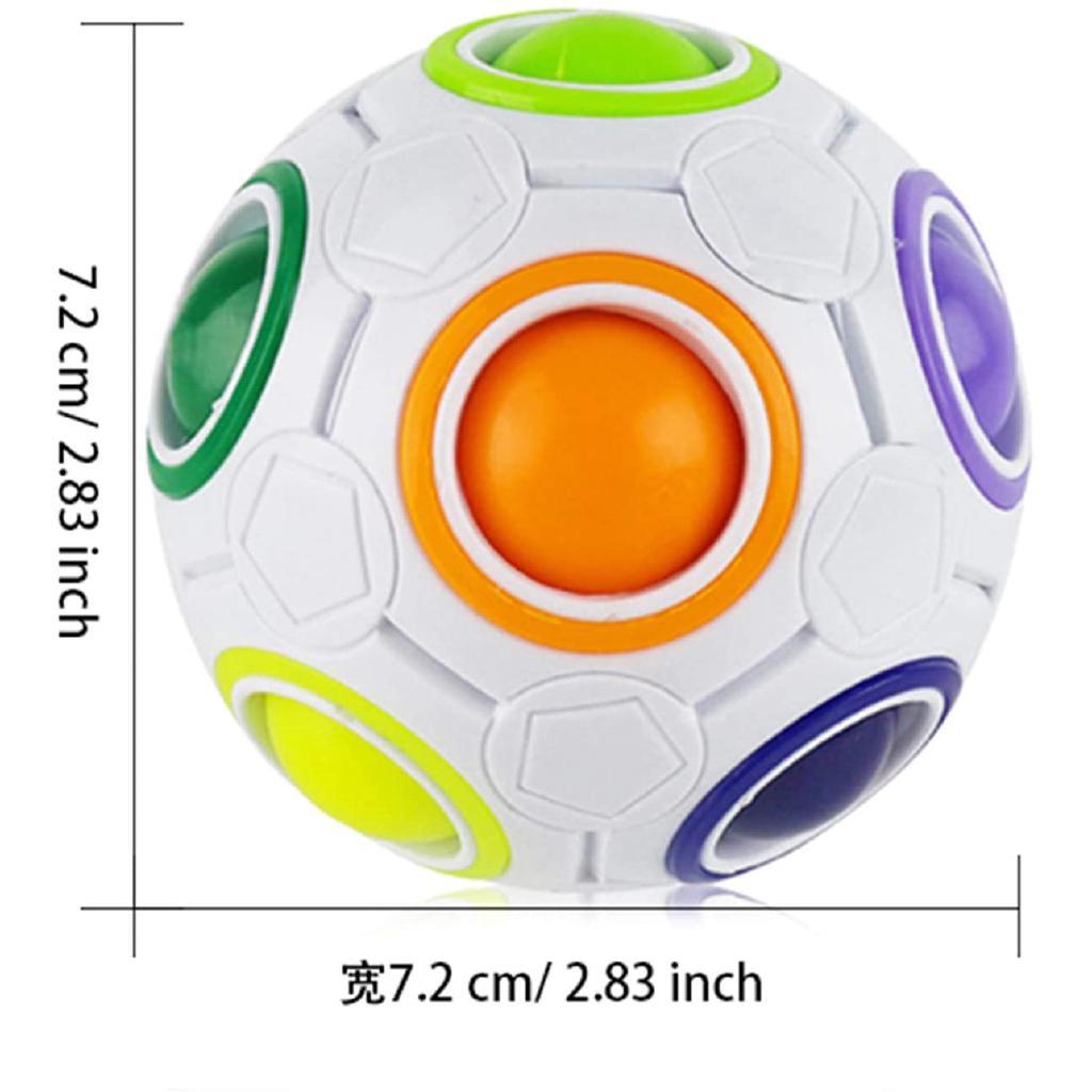 Miniatura Cubo Bola Mágico Puzzle Giratória Raibow Ball Quebra Cabeça