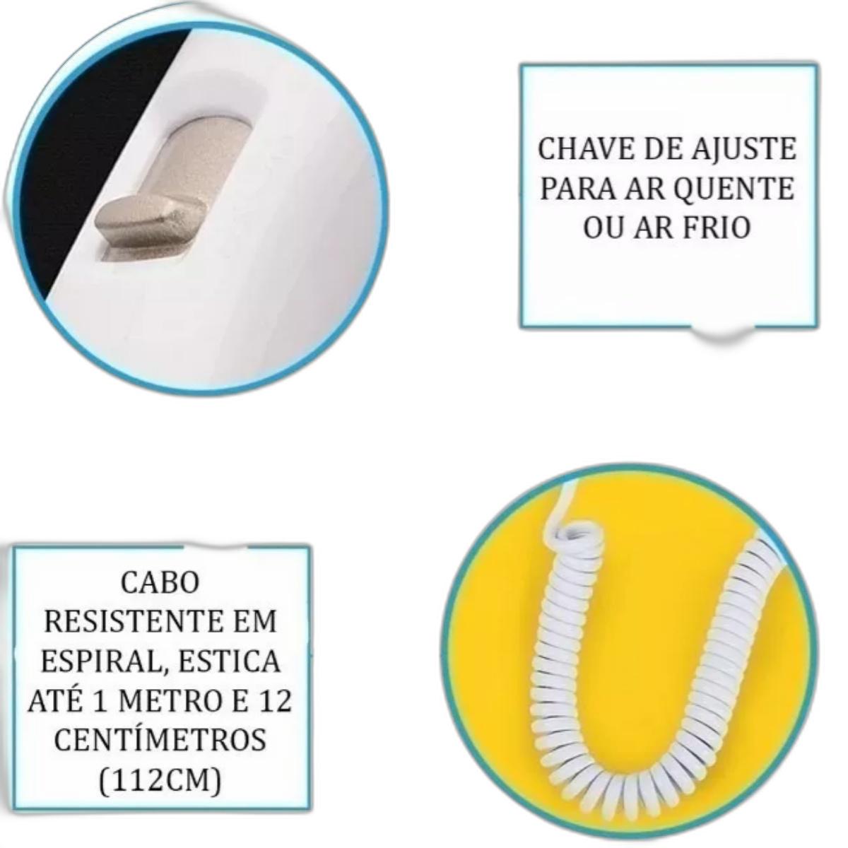 Secador De Cabelo 220V Portátil Para Viagem Potente Hotel