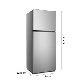 Refrigerador Duplex 379L Hisense RT3N375 Frost Free Inverter Portas Planas Prateleiras de Vidro Inox 110V