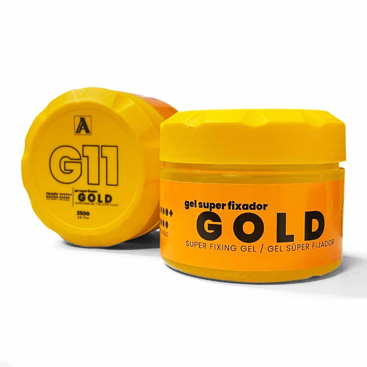 Kit 3X Gel Para Cabelo Fixador Gold G11 250G Alfa Looks