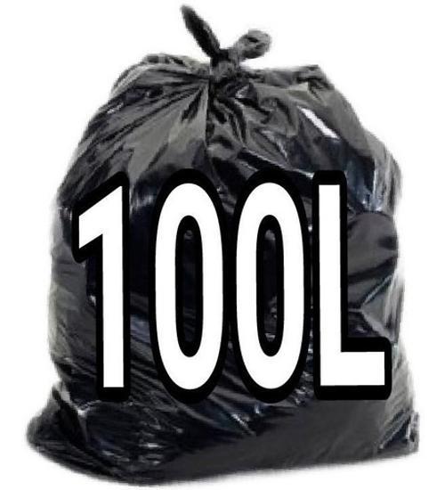 Miniatura Saco De Lixo 100Lts Preto Gram. 0,12Mm Reforçado C/100 Unids