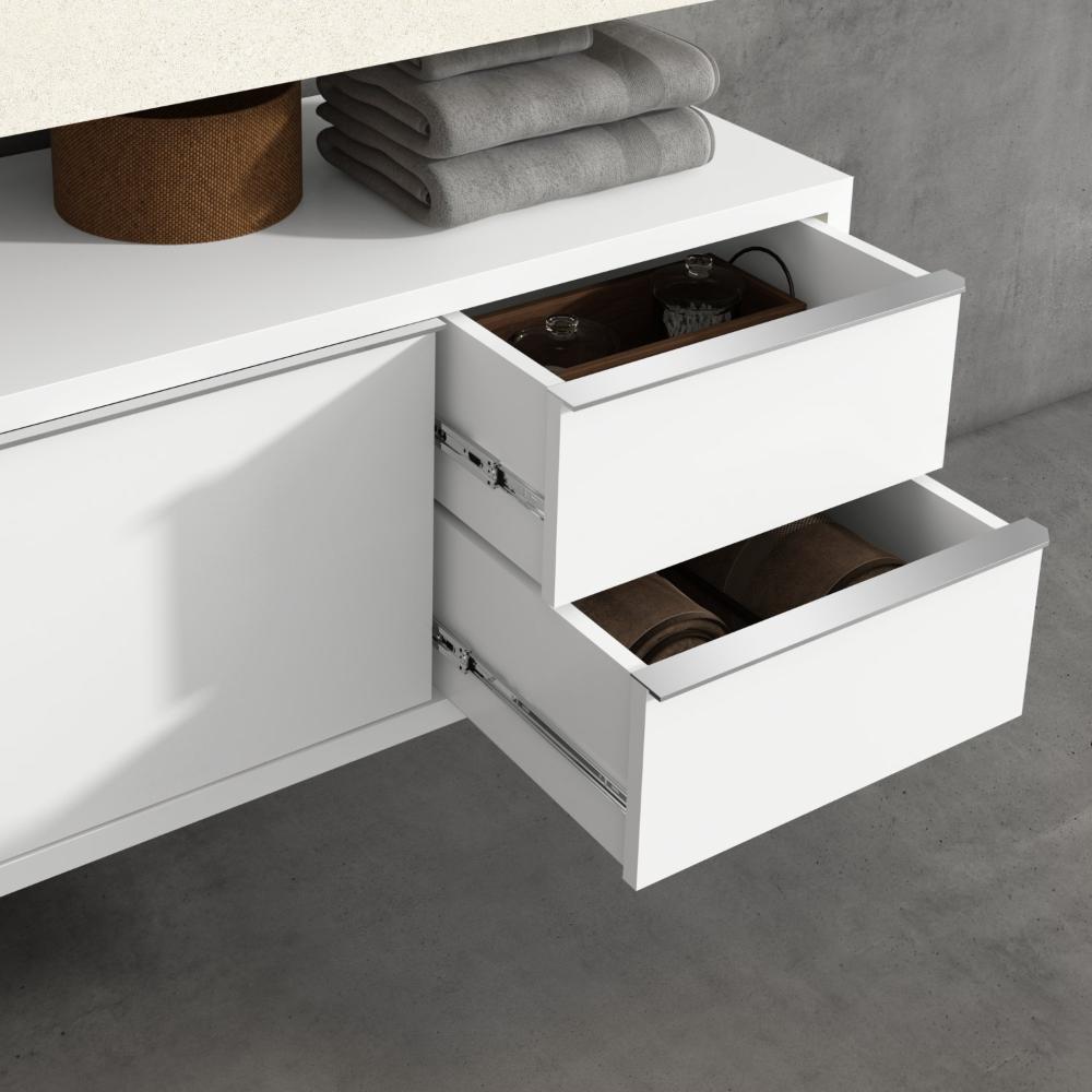 Miniatura Gabinete Para Banheiro Suspenso Pró Bumi Branco/Branco