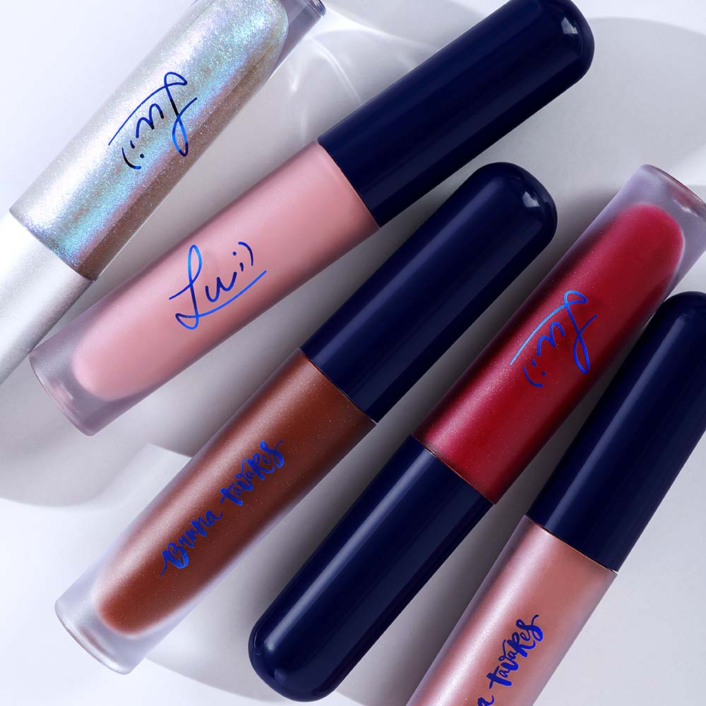 Miniatura Bruna Tavares BT + Lu Kit - Batom Líquido Trend + Batom Líquido Online + Gloss Labial Pixels + Nécessaire Kit