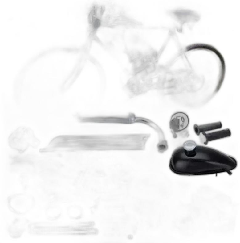 Miniatura Kit Motor Bicicleta 80Cc 2T Motorizada Gasolina Completo