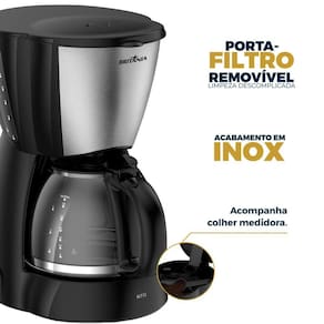 Cafeteira Elétrica Britânia BCF32A 30 xícaras - Preto e Inox 110V