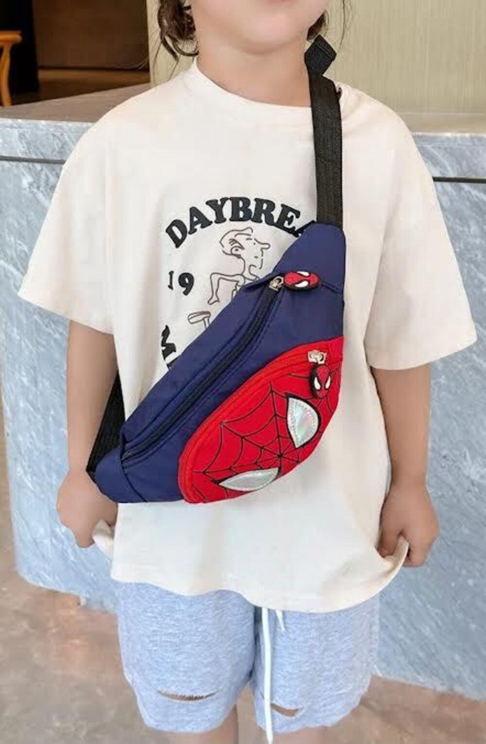 Miniatura Pochete Infantil Homem Aranha Bolsa Cintura Escolar Mochila