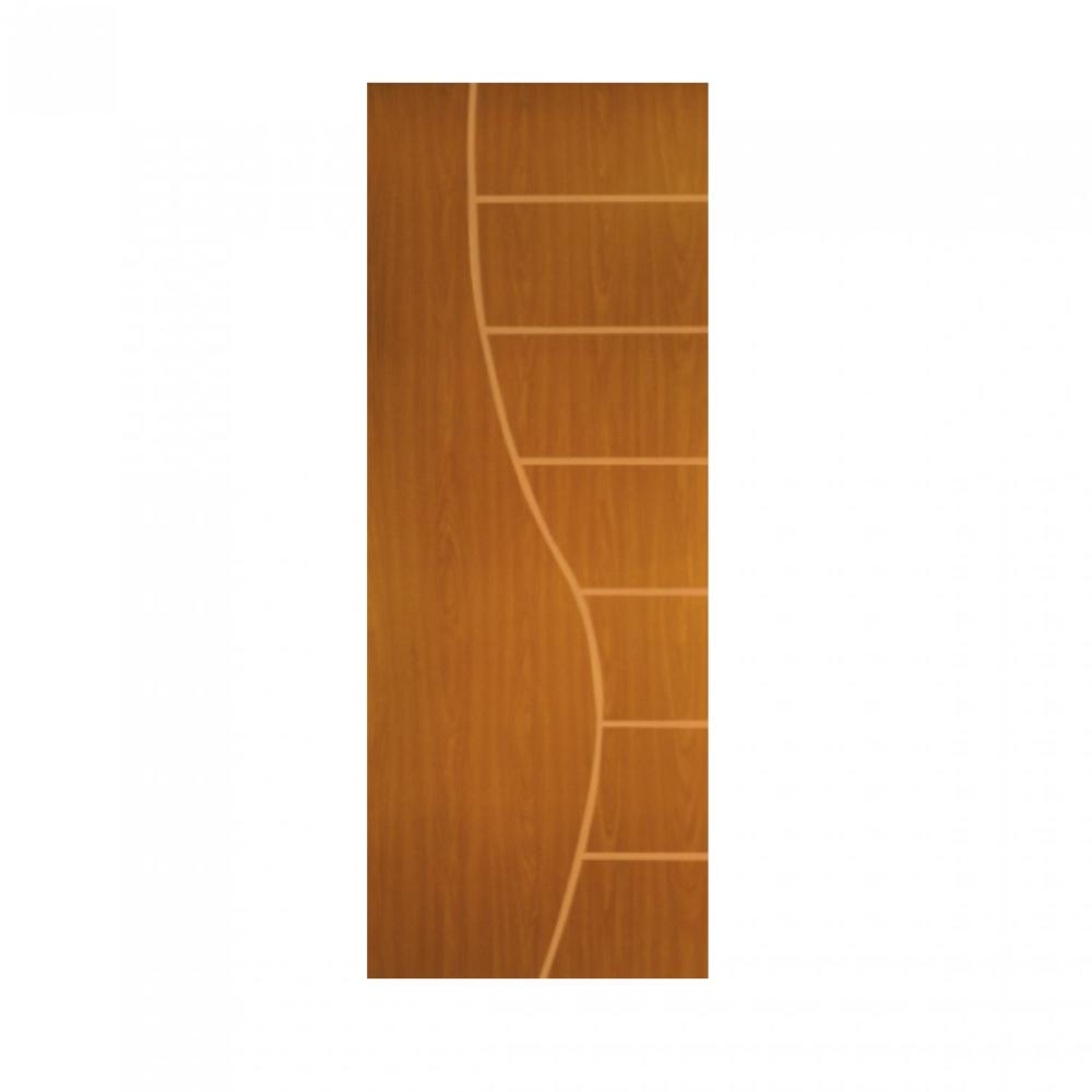 Miniatura Porta de Madeira Frisada Cantareira MGM 210cmx60cm Melamínico Mogno