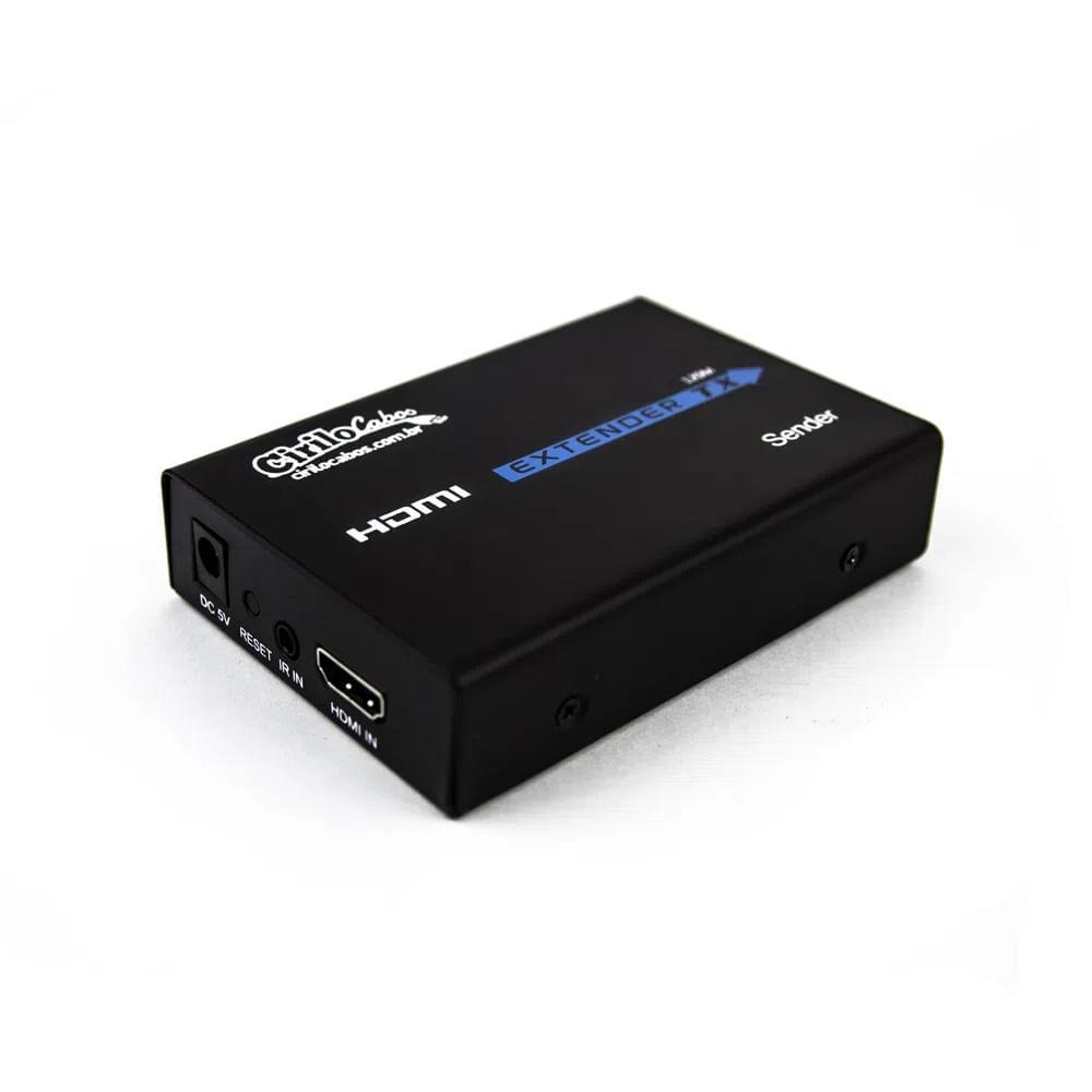 Miniatura Hdmi Extender Tx/Rx Extensor Via Cabo De Rede Transmissor
