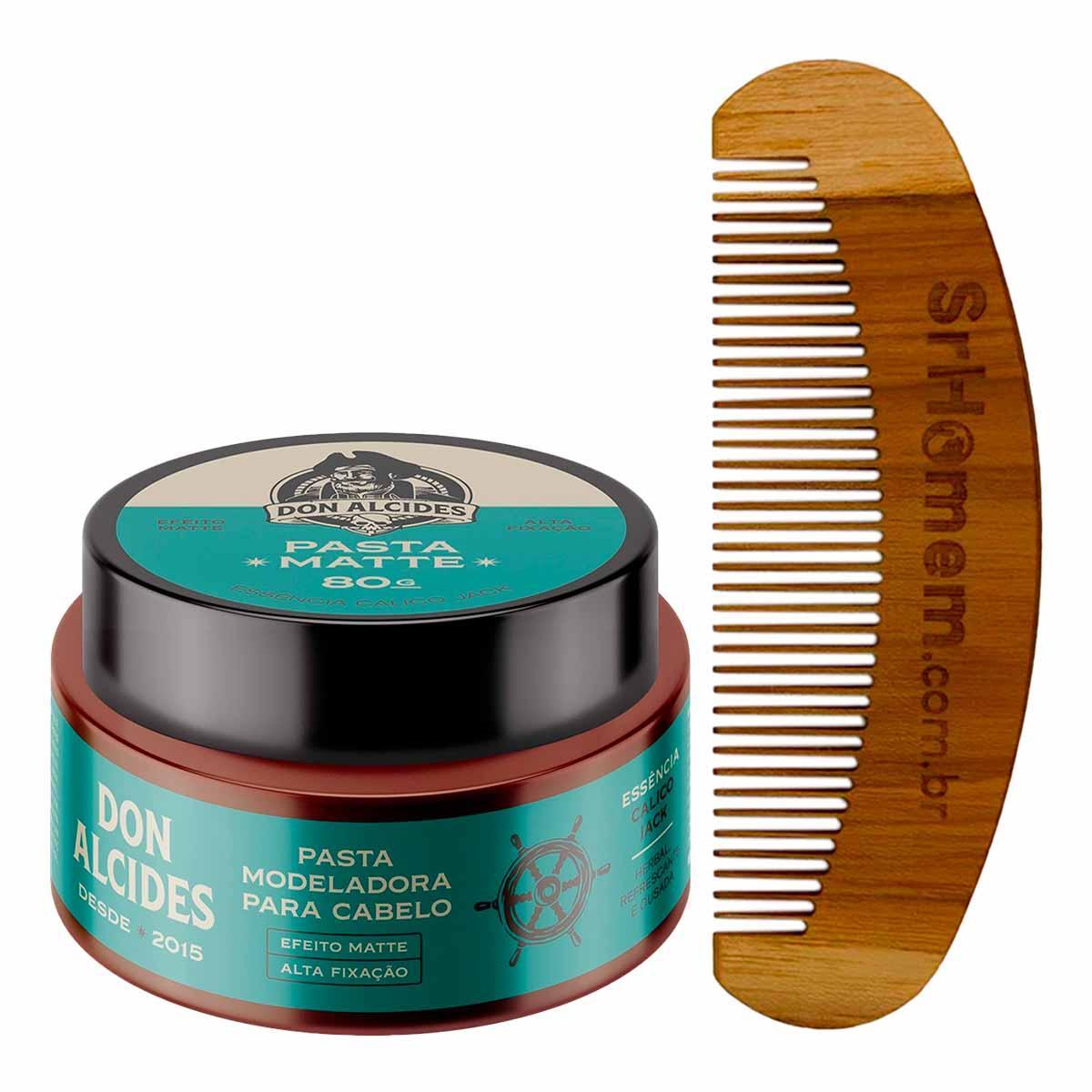 Miniatura Pasta Matte Para Cabelo Calico Jack Pente Curvo Don Alcides