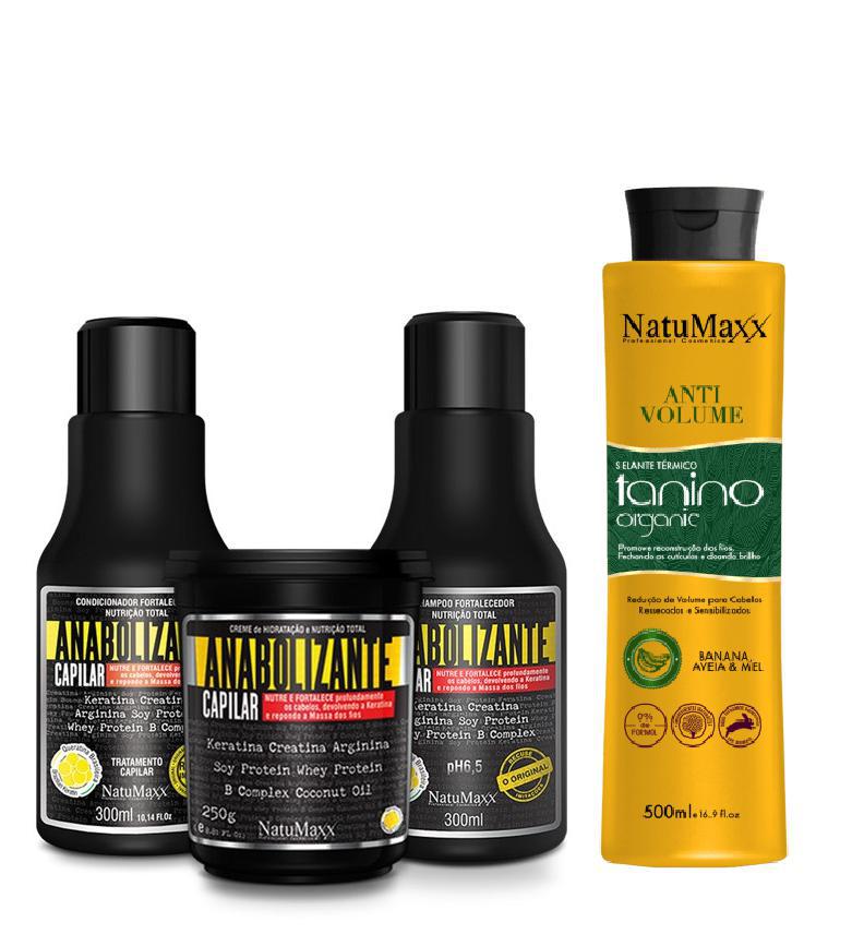 Miniatura Natumaxx Progressiva Sem Formol 500 Ml  + Kit Anabolizante