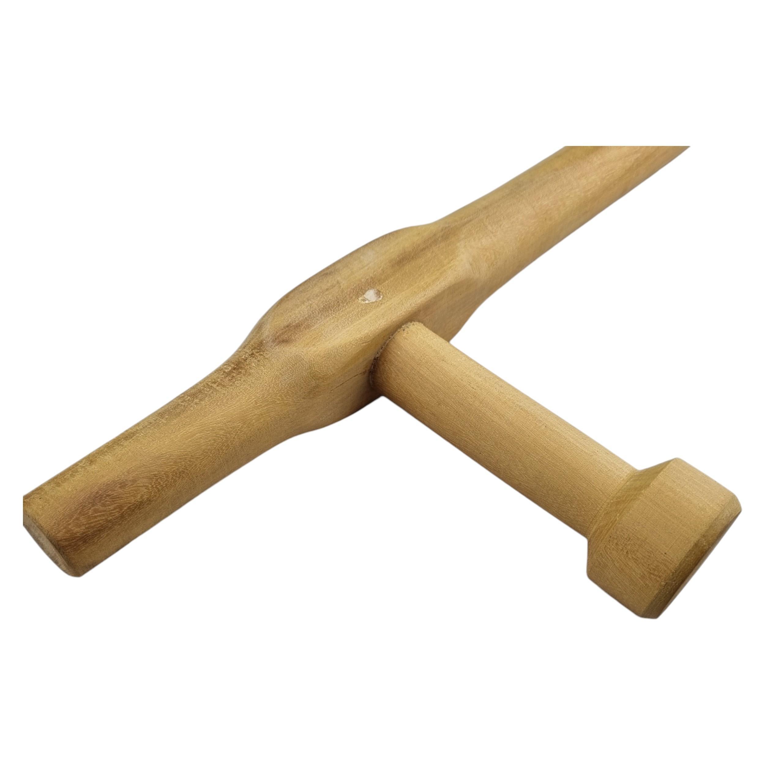 Miniatura Tonfa 55 Cm Em Madeira Garapeira Para Artes Marciais