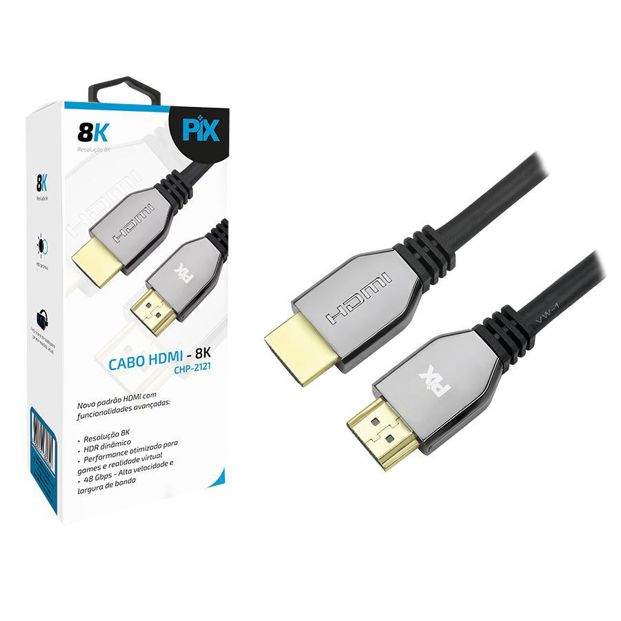 Miniatura Cabo Hdmi 2.1 8K 4K 120Hz 48Gb Xbox One X Ps5 Ps4 Pro