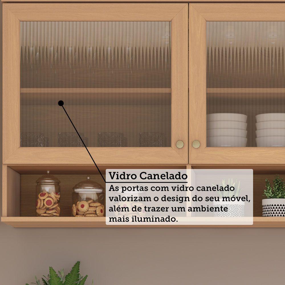Cozinha Compacta 100% Mdf 2 Pçs 120cm Duna Freijó/Cinammon