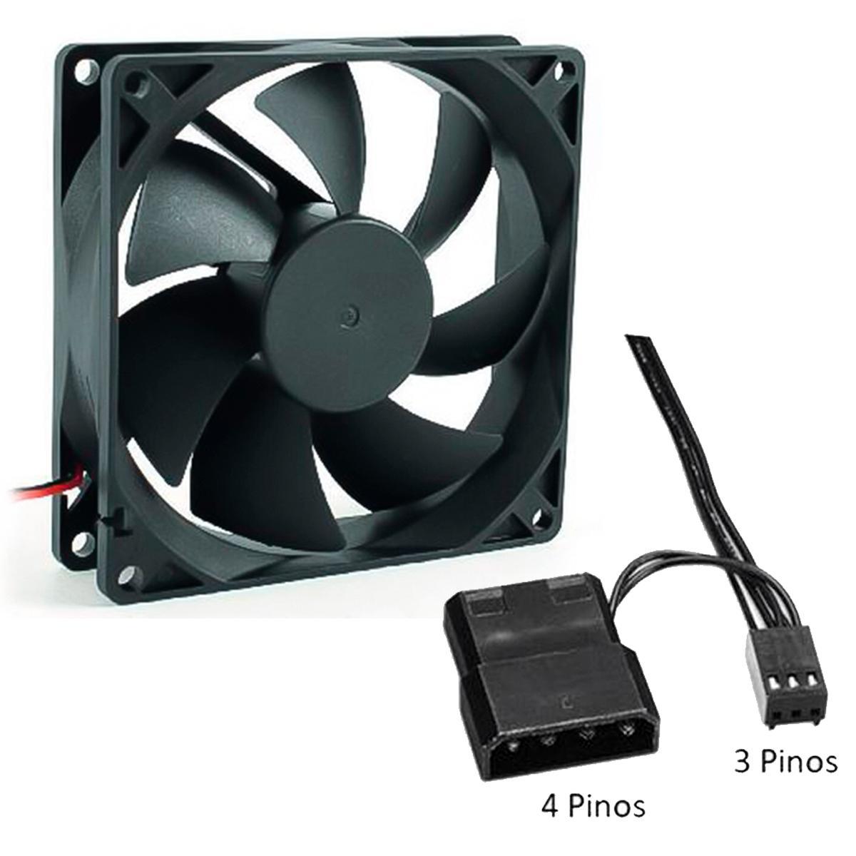 Miniatura Cooler Pc Fan Para Gabinete 120Mm Ventoinha 120Mm 12V Preto