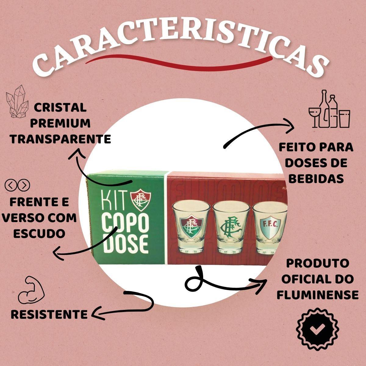 Kit 8Un Copo Dose Shot 60Ml Pinga Cachaça Time Fluminense