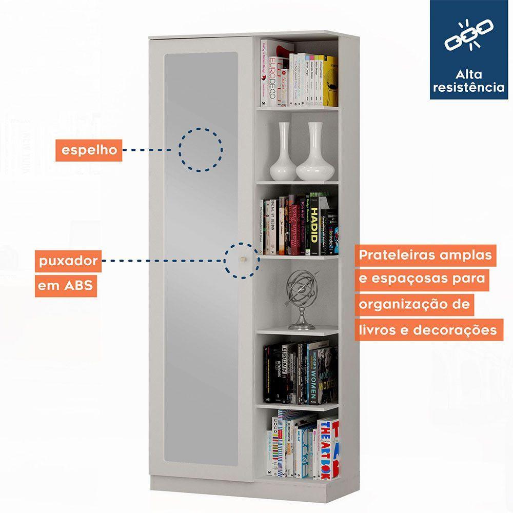 Miniatura Armário Multiuso João Pessoa 1 Porta Com Espelho Valdemóveis