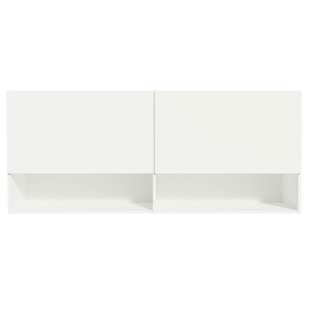 Armário Aéreo para Quarto com Nicho e Prateleira 120cm Branco Madesa Branco